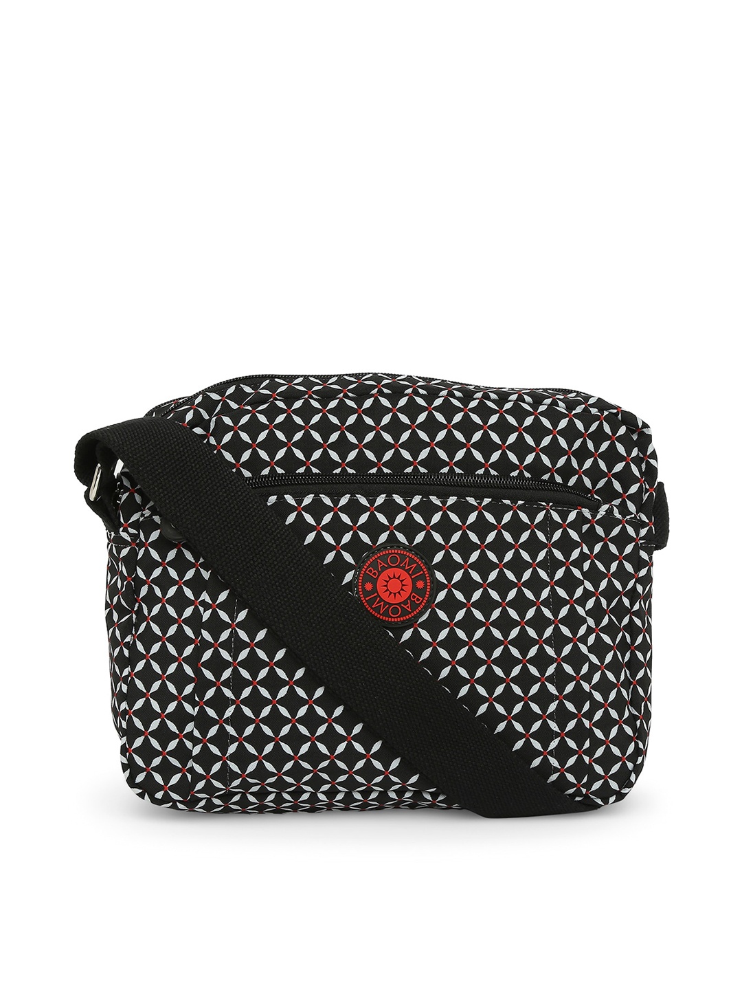

BAOMI Black Printed Bucket Sling Bag