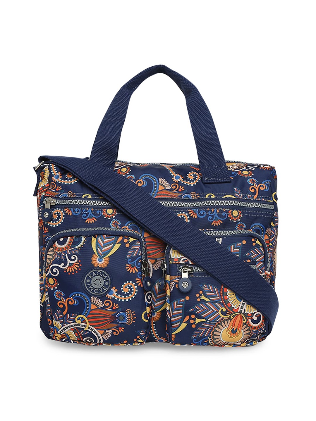 

BAOMI Blue Printed Shopper Tote Bag