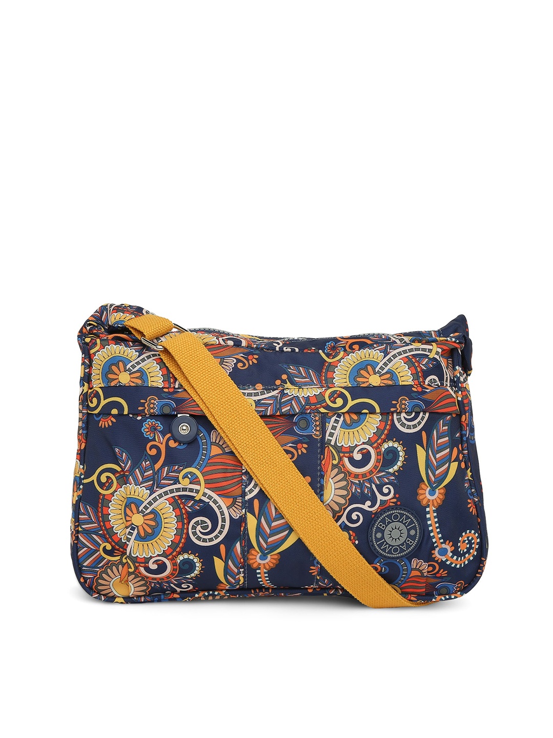 

BAOMI Blue Floral Printed Shopper Sling Bag