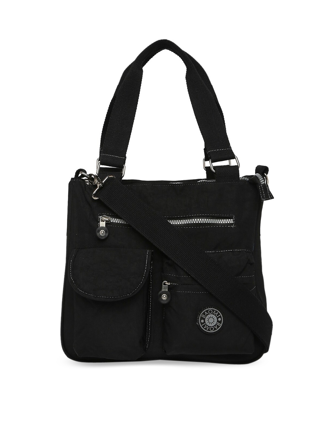 

BAOMI Black Structured Handheld Bag
