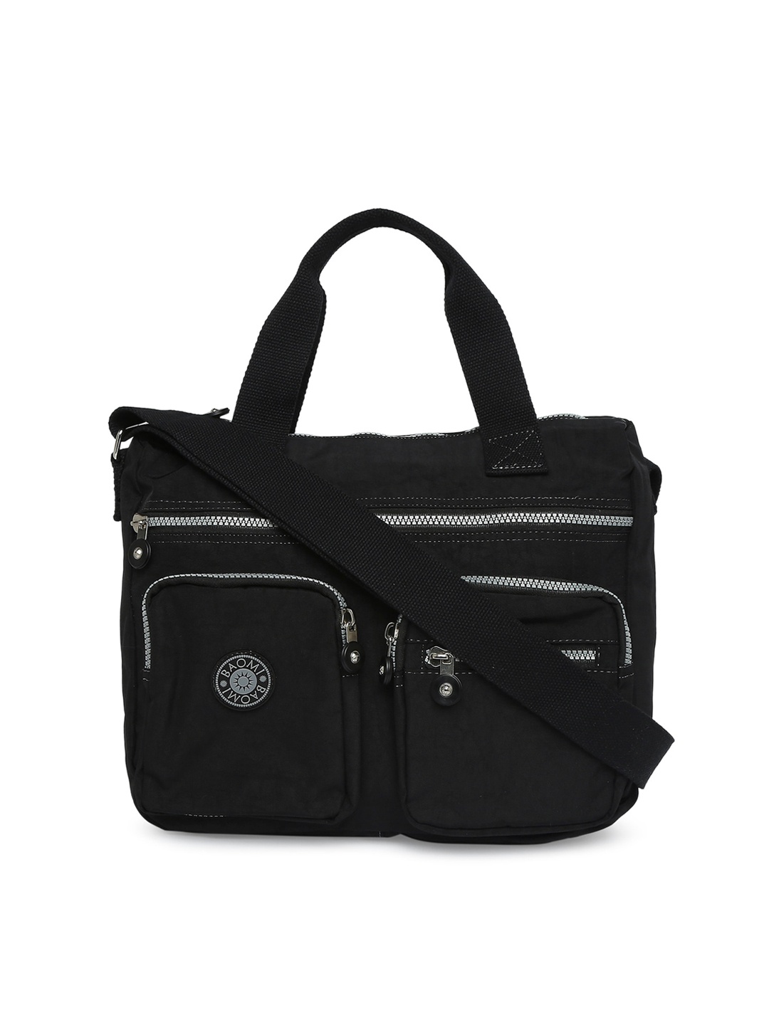 

BAOMI Black Structured Handheld Bag
