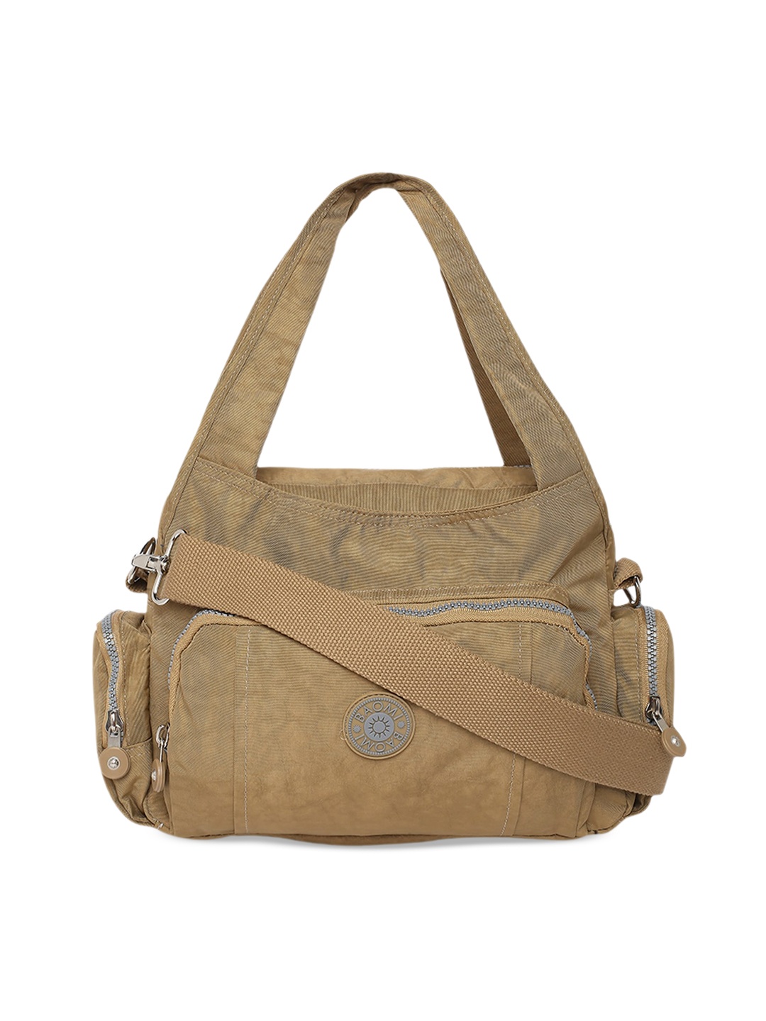 

BAOMI Yellow Structured Handheld Bag with Quilted