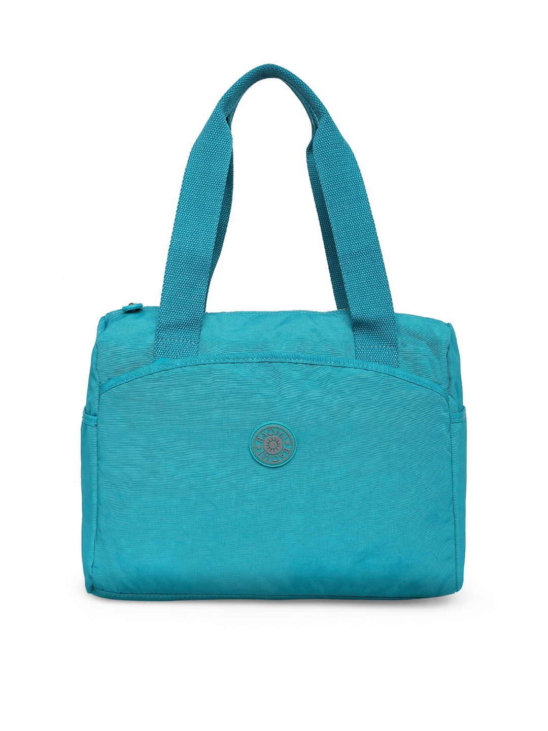 

BAOMI Turquoise Blue Solid Nylon Messenger Bag