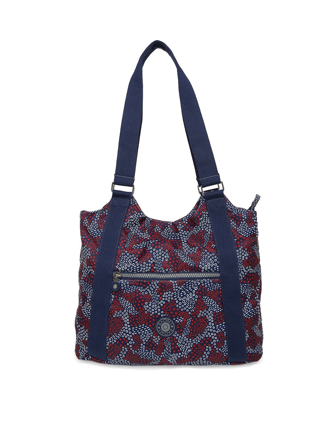 

BAOMI Blue Printed Structured Shoulder Bag
