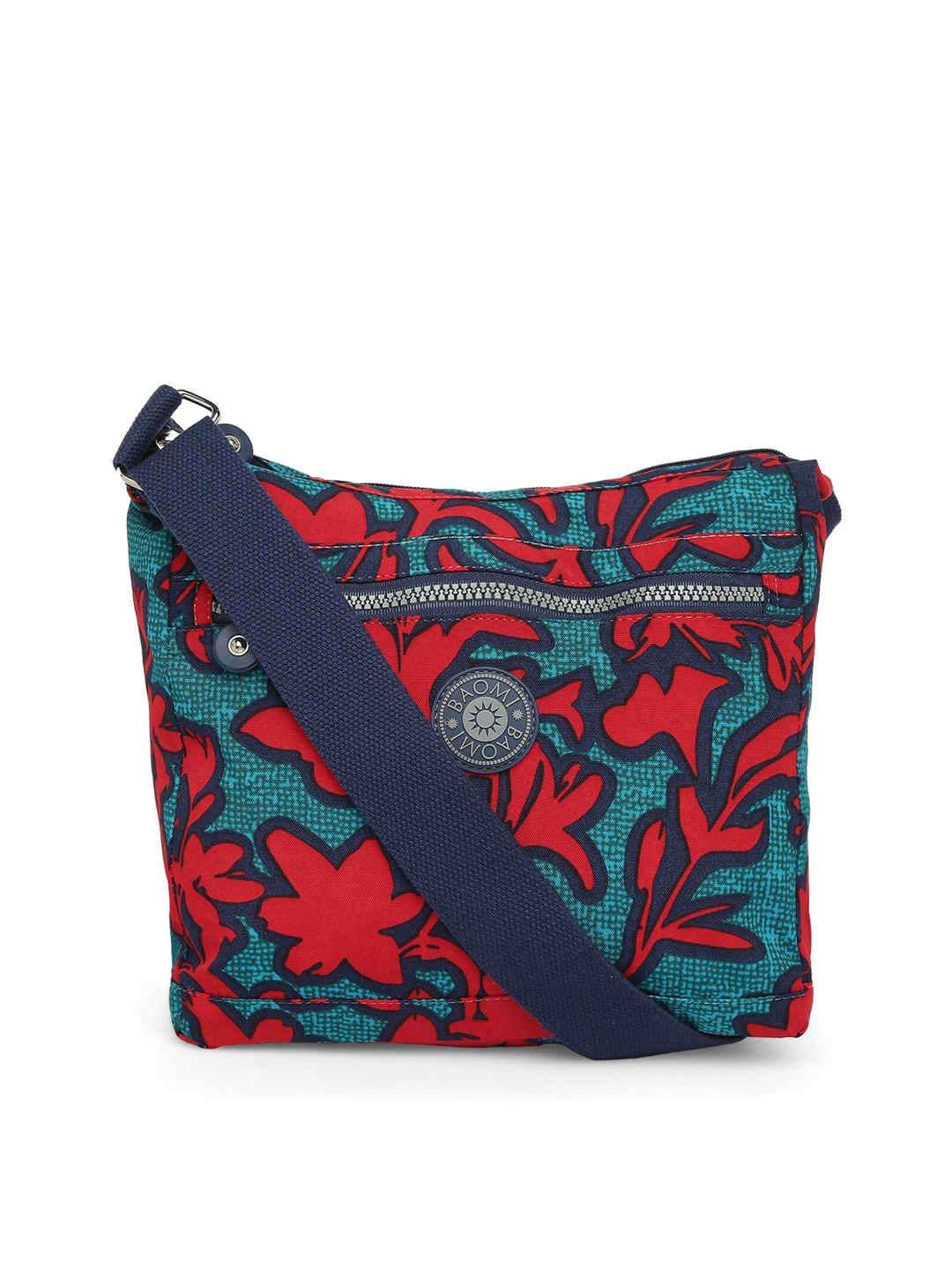 

BAOMI Red Printed Oversized Structured Tote Bag