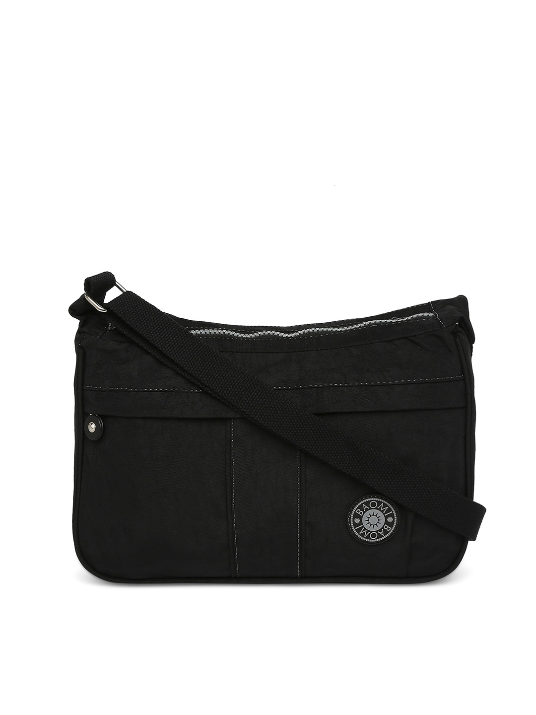 

BAOMI Black Structured Sling Bag