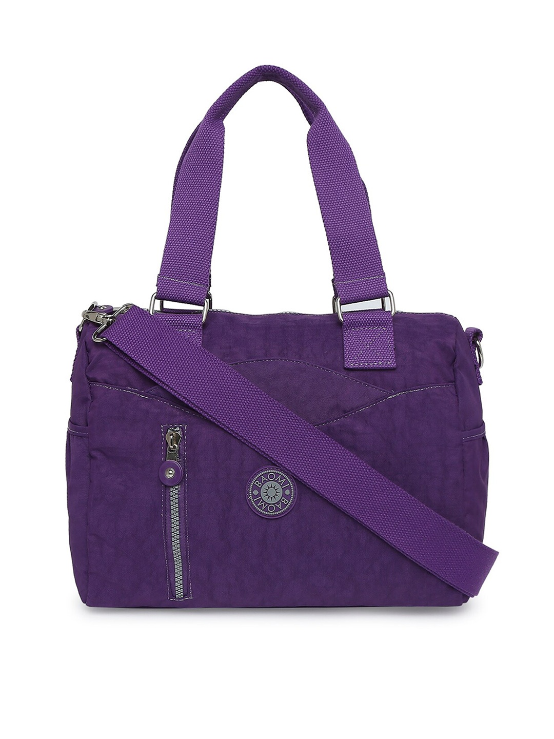 

BAOMI Purple Structured Handheld Bag