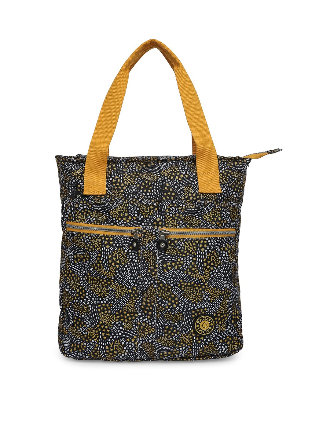 

BAOMI Black Printed Shopper Tote Bag