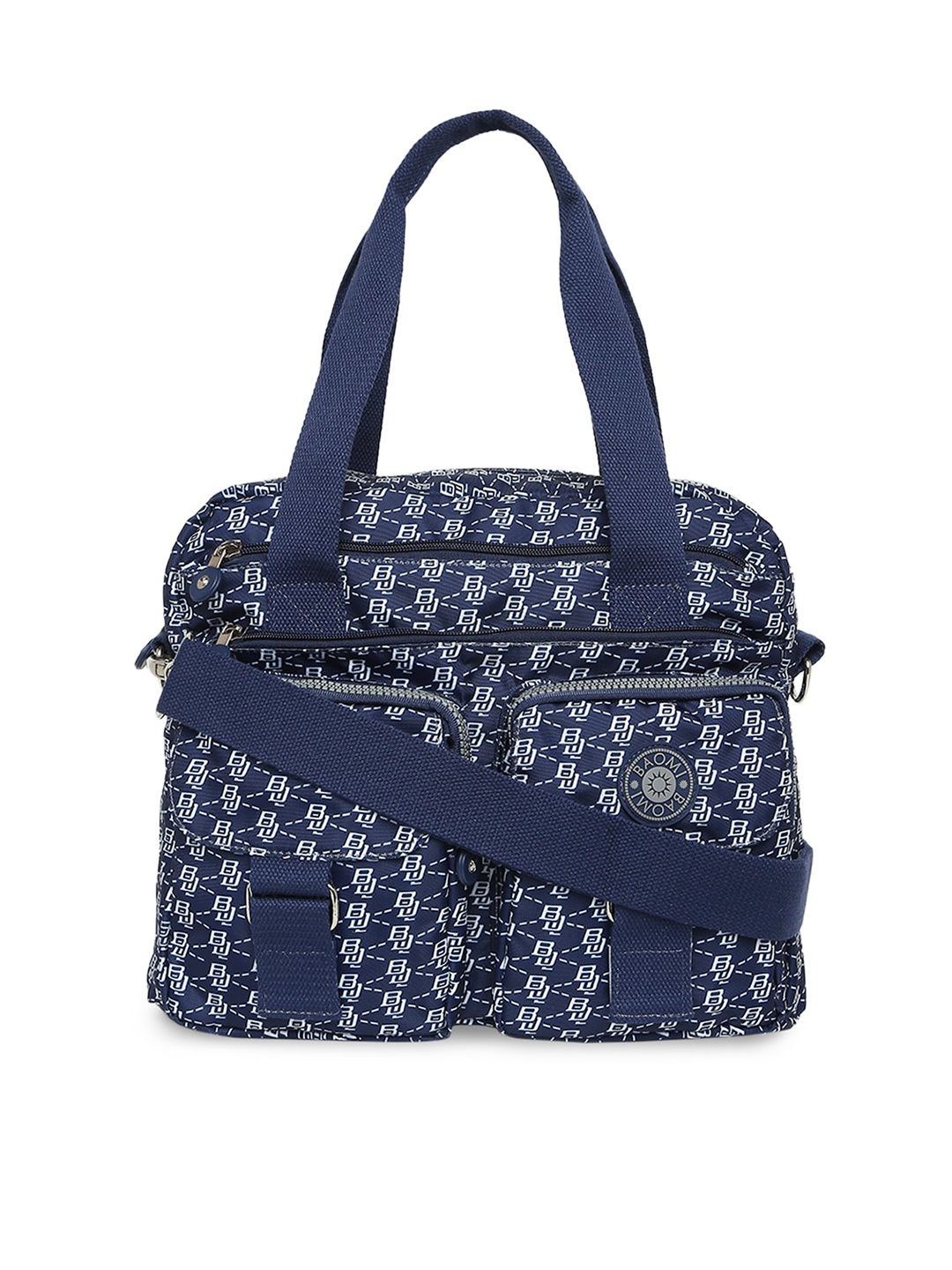 

BAOMI Blue Ethnic Motifs Printed Structured Shoulder Bag