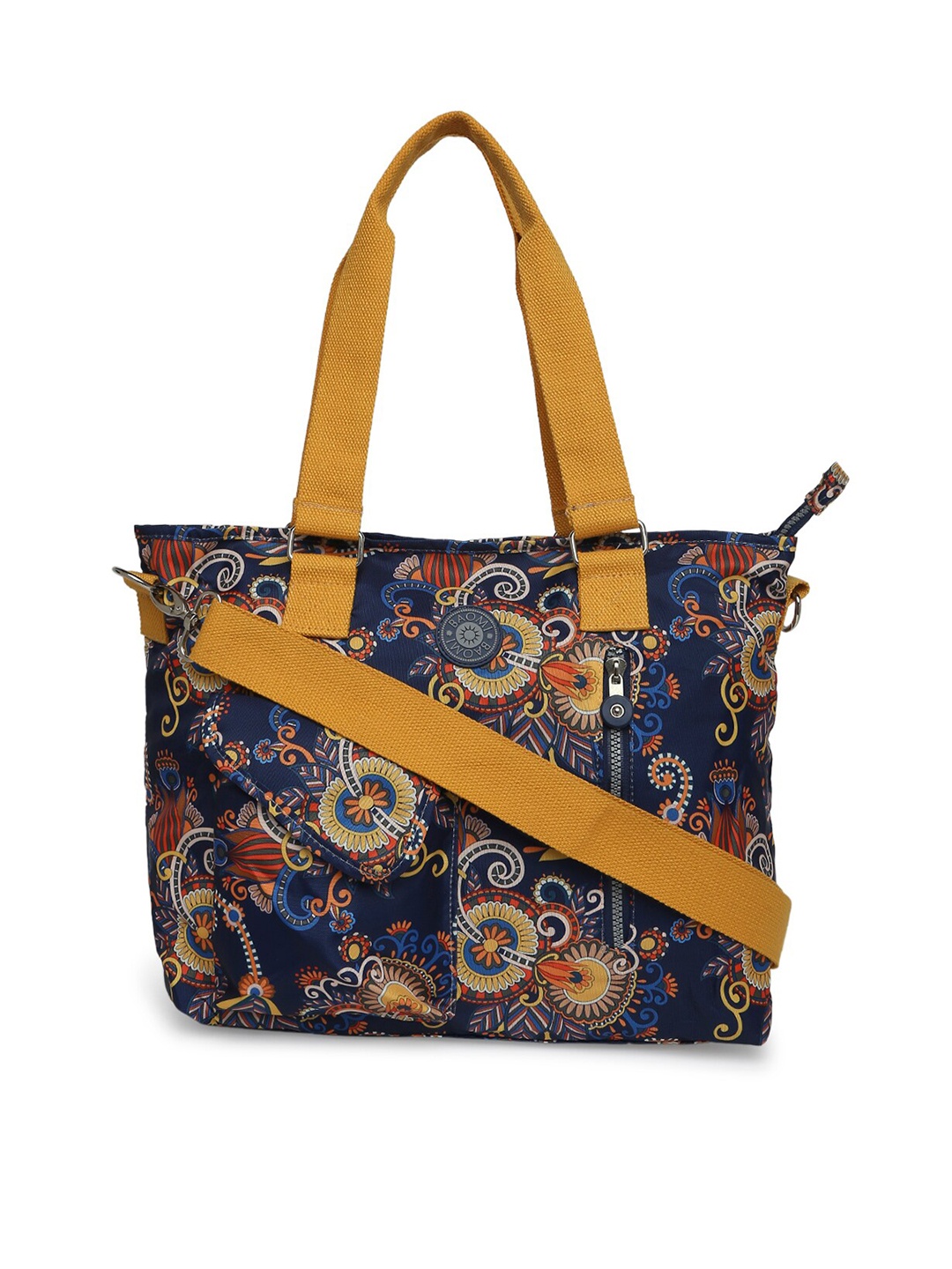 

BAOMI Blue Ethnic Motifs Printed Structured Shoulder Bag