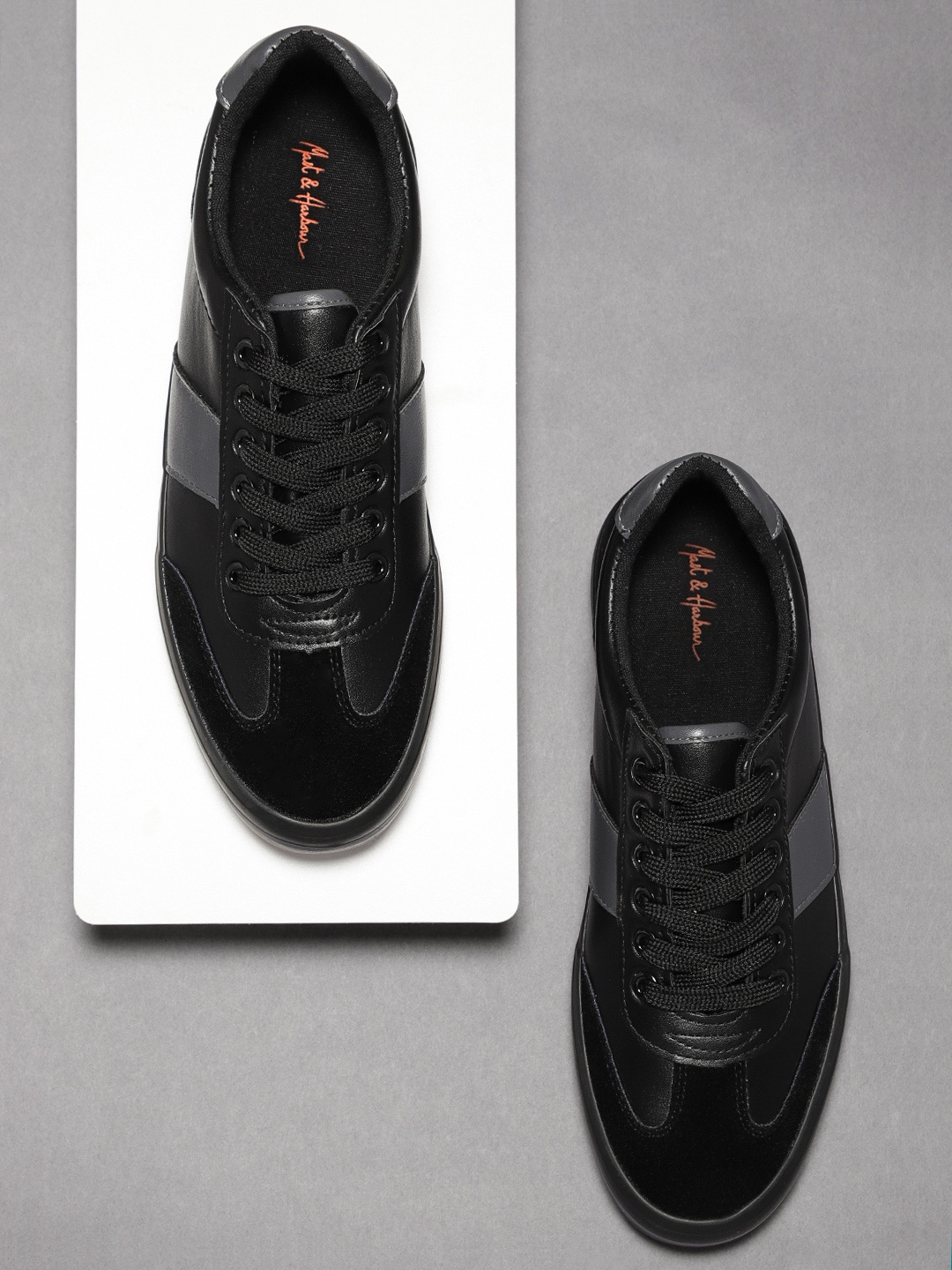 

Mast & Harbour Men Black & Grey Sneakers