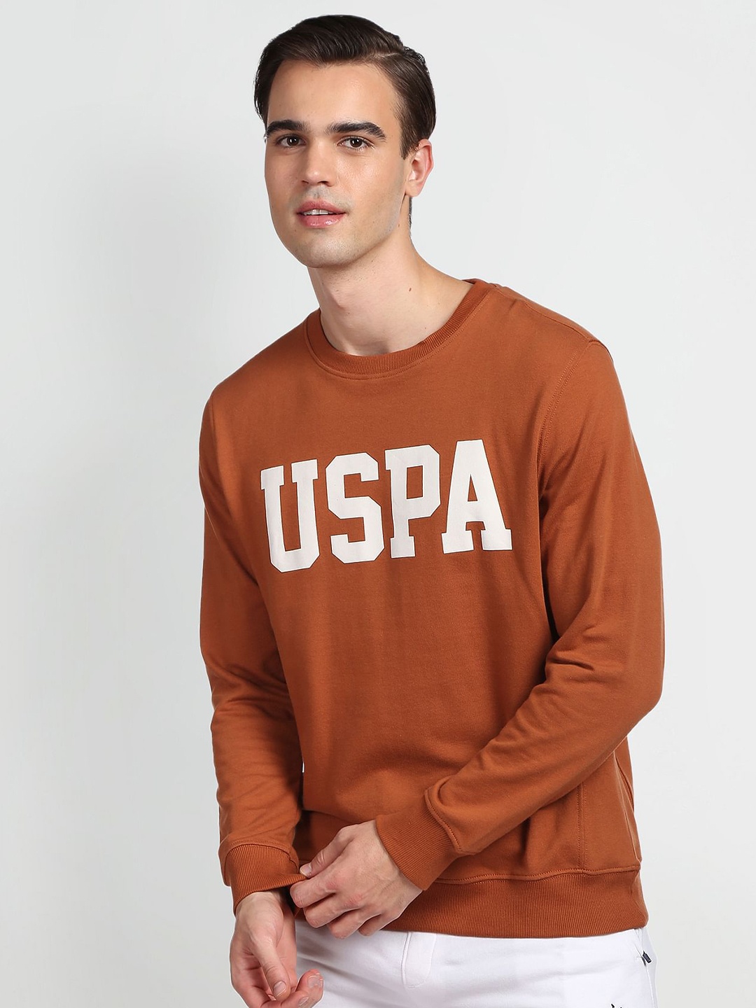 

U.S. Polo Assn. Denim Co. Printed Cotton Sweatshirt, Orange