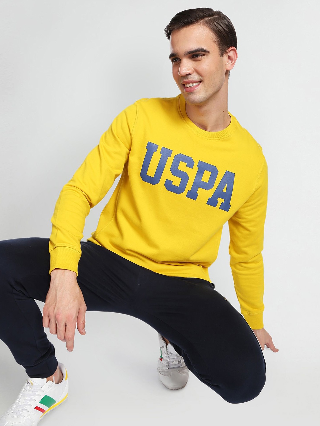 

U.S. Polo Assn. Denim Co. Printed Cotton Sweatshirt, Yellow