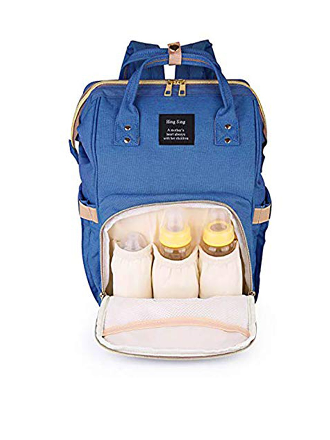 

HOUSE OF QUIRK Women Blue Solid Diaper Bags