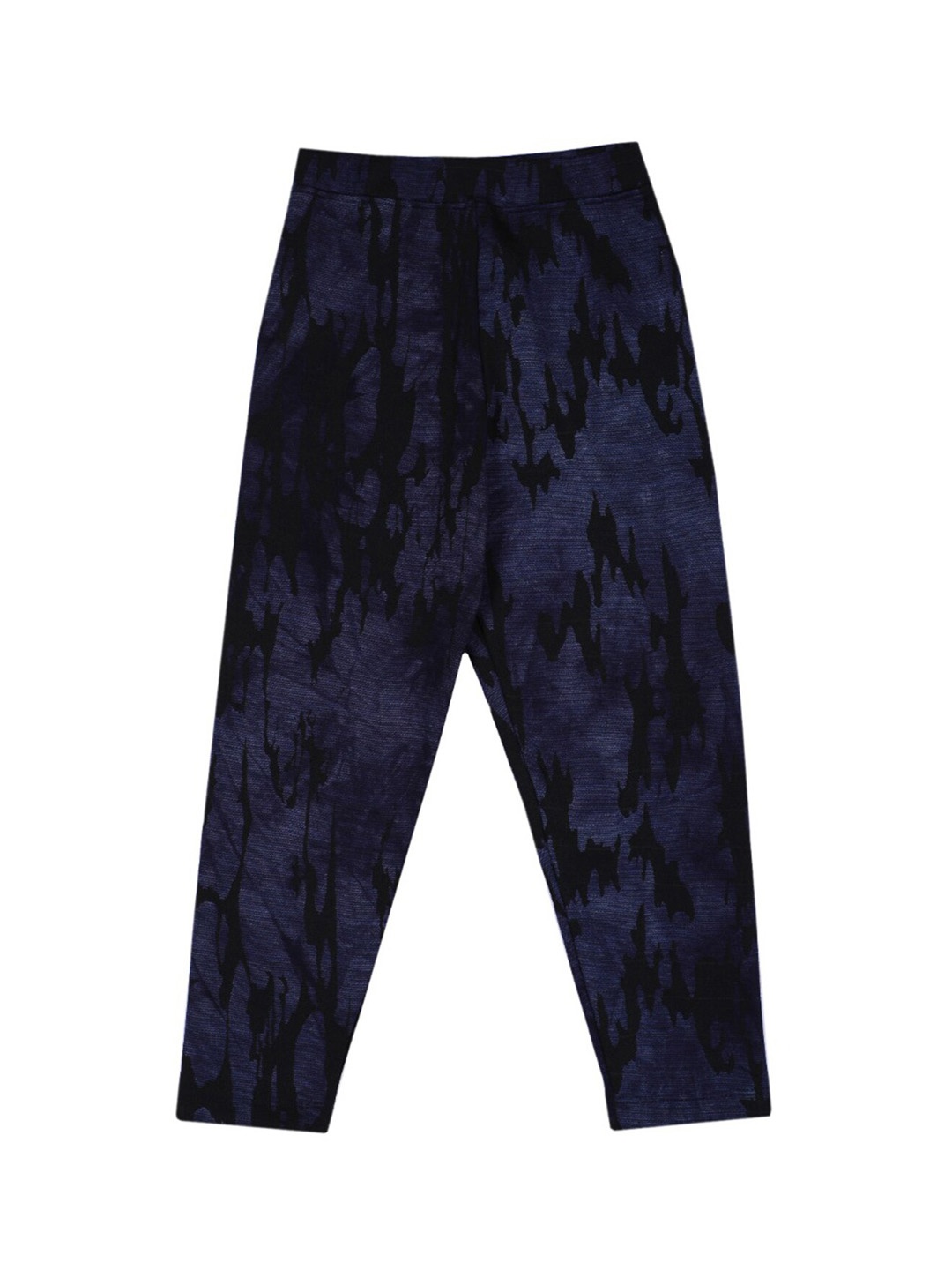 

KINSEY Girls Navy Blue & Black Printed Ankle Length Leggings