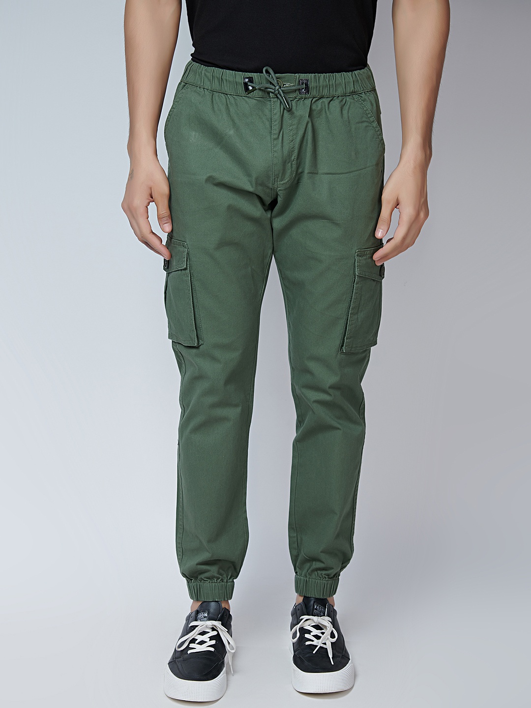 

MARK & ALBERT Men Sea Green Urban Slim Slim Fit Cotton Joggers