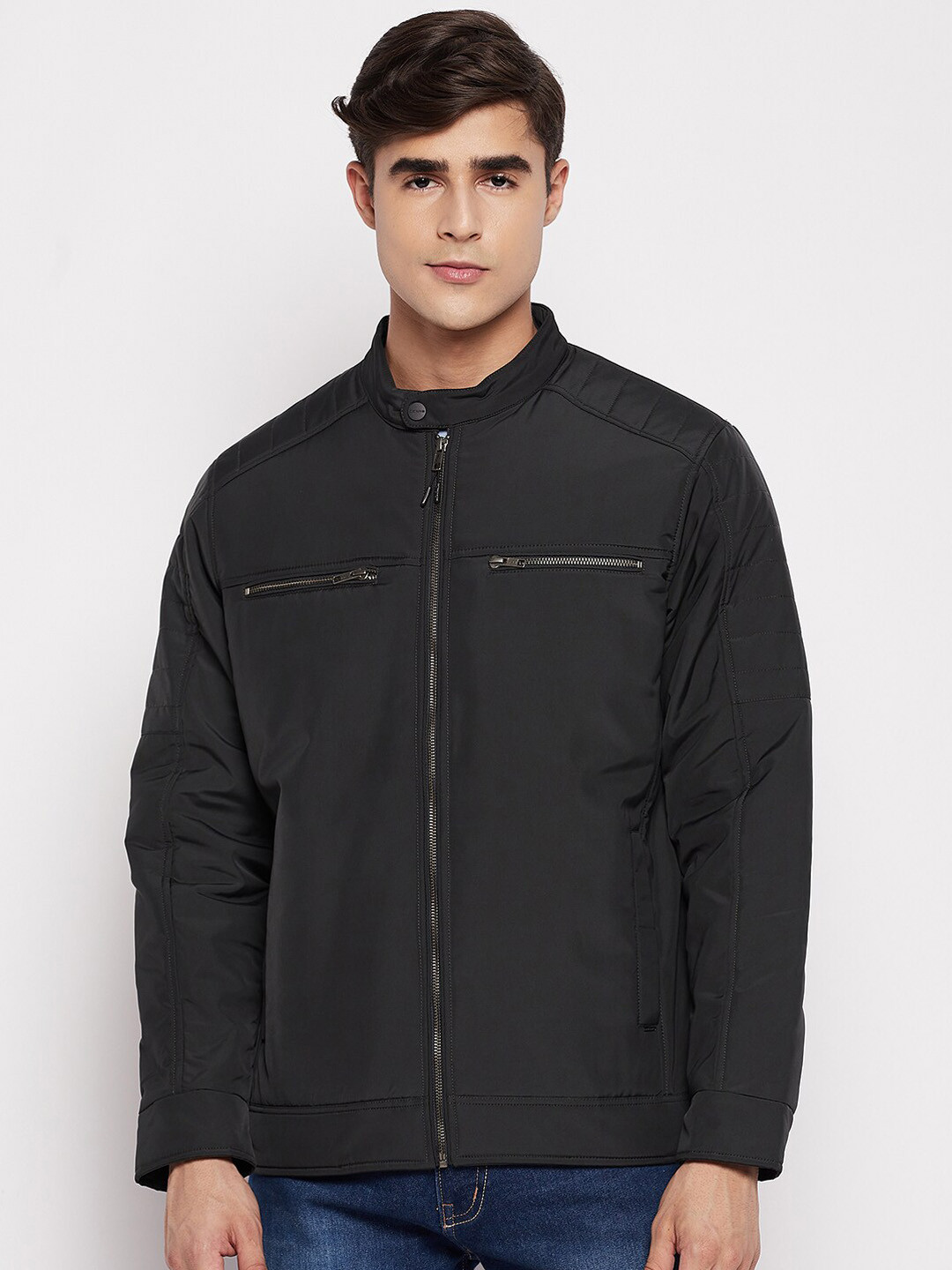 

Okane Men Green Lightweight Bomber Jacket