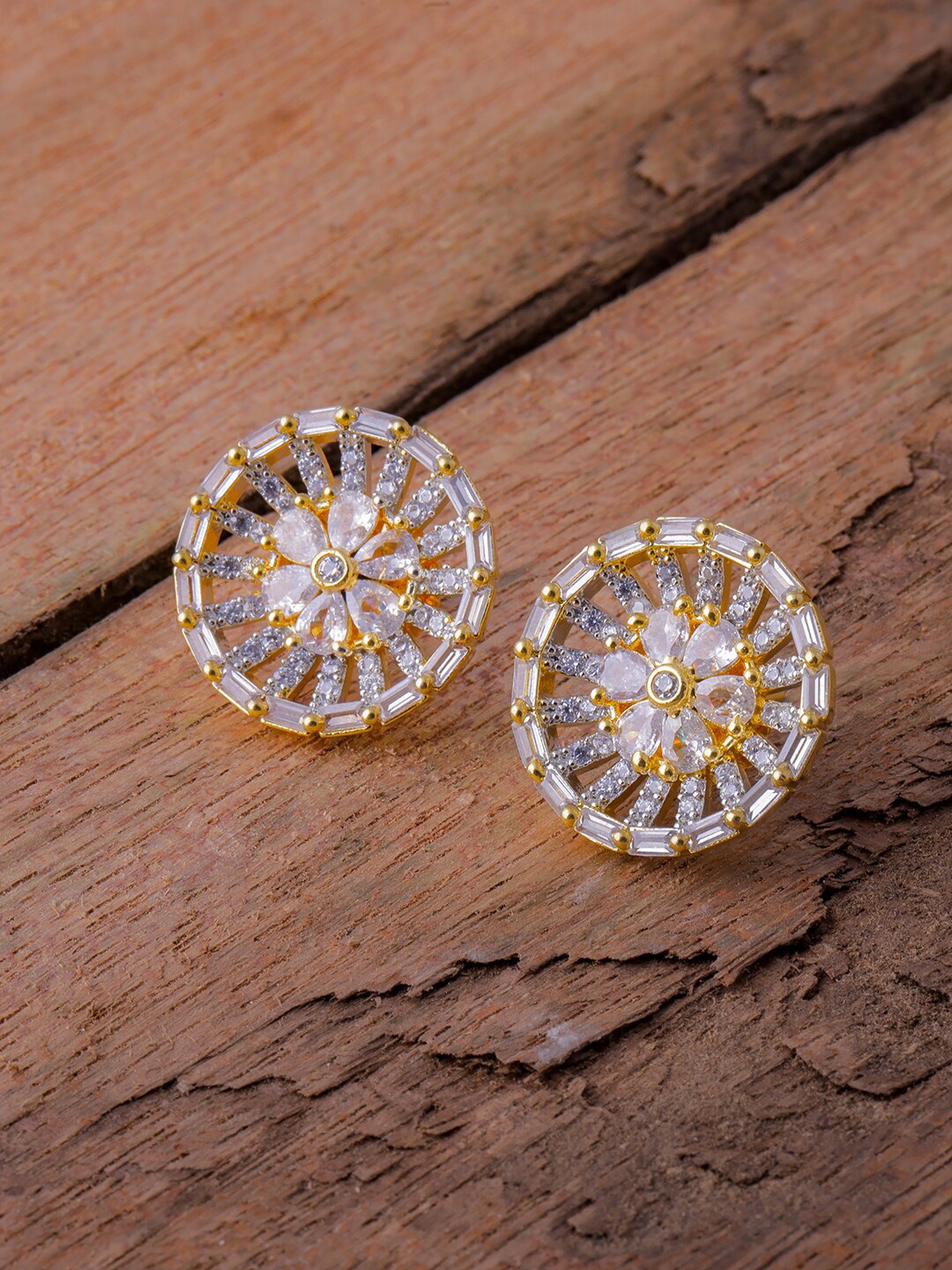 

Brandsoon Rose Gold-Plated Circular Studs Earrings