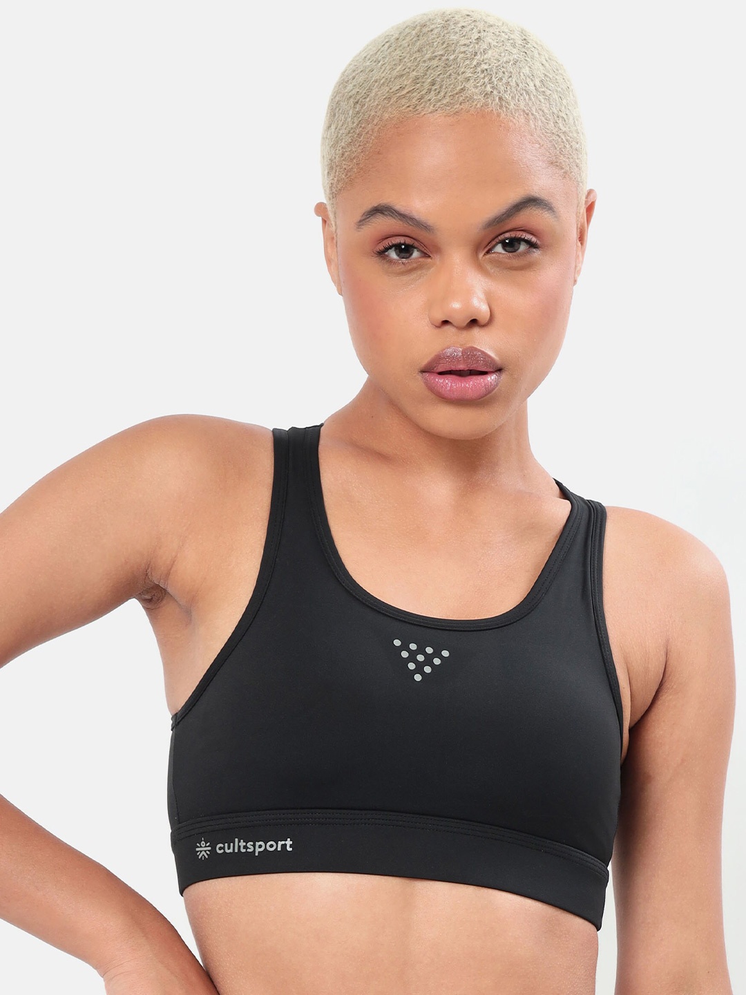 

Cultsport Medium Impact Racerback Sports Bra, Black