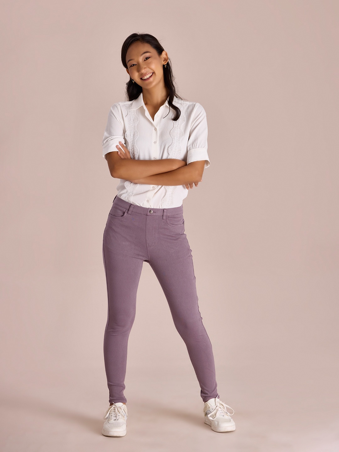

Go Colors Women Purple Slim Fit Jeggings