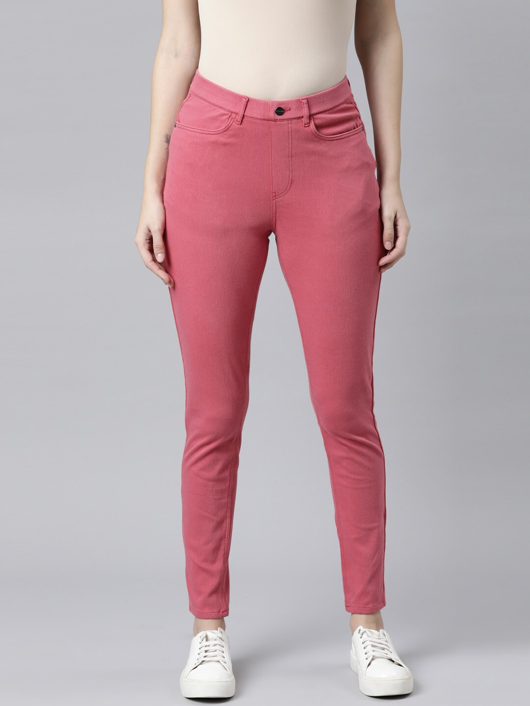 

Go Colors Women Coral Slim Fit Jeggings