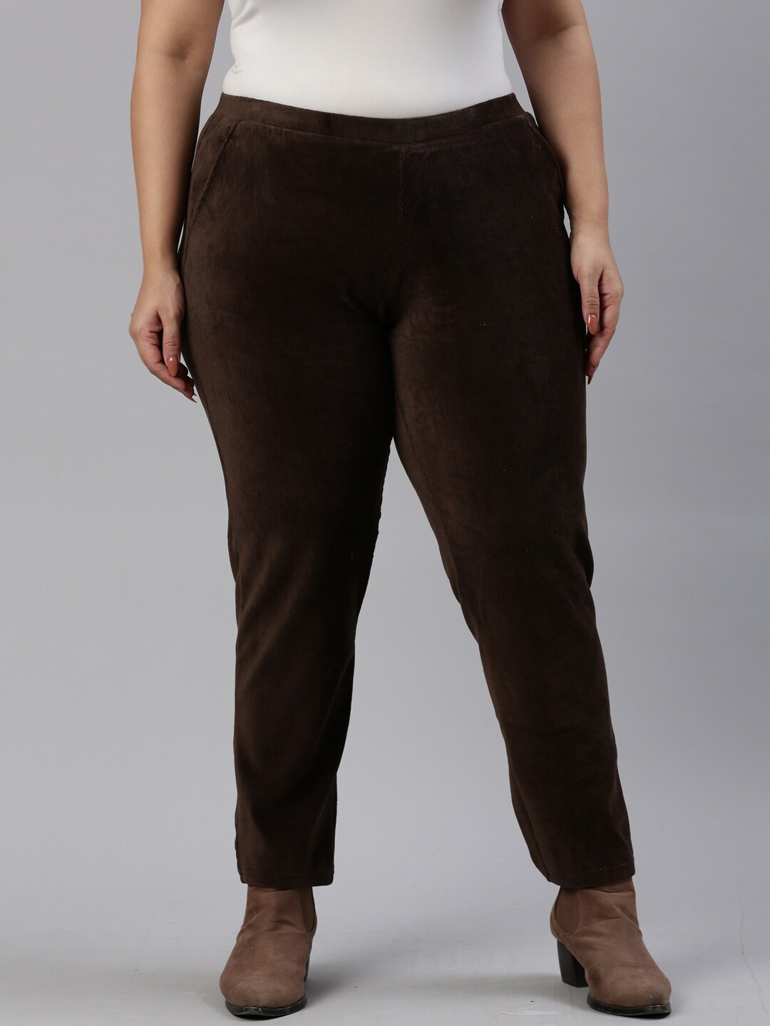 

Go Colors Women Brown Plus Size Slim Fit Jeggings