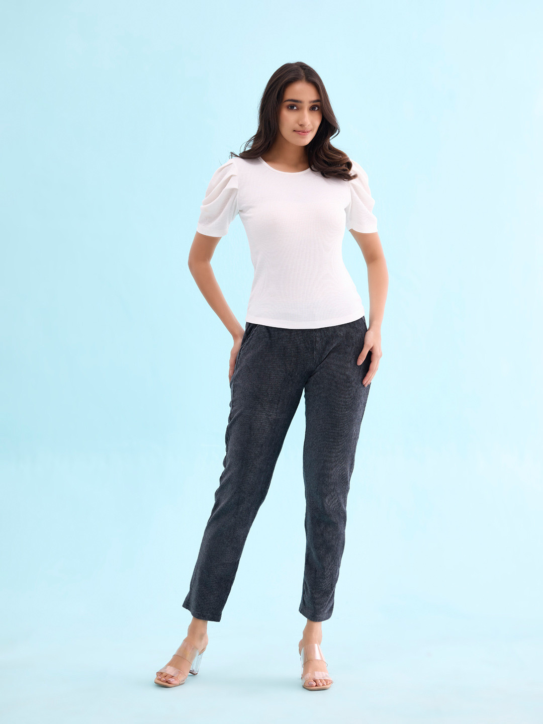 

Go Colors Women Grey Melange Slim Fit Jeggings