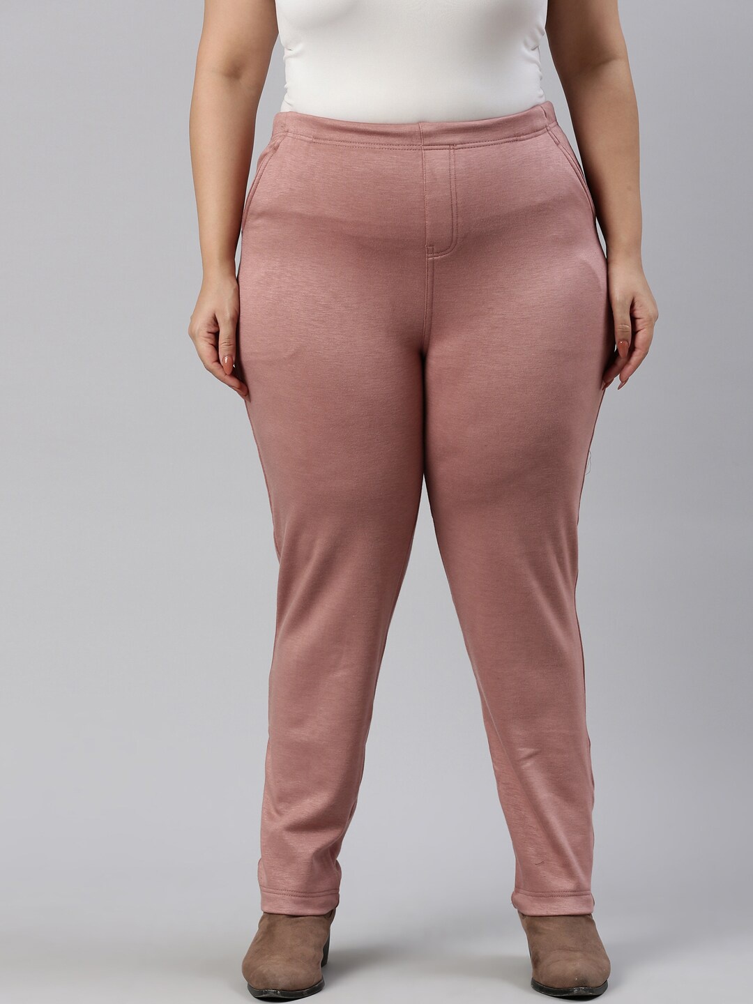 

Go Colors Women Pink Plus Size Treggings