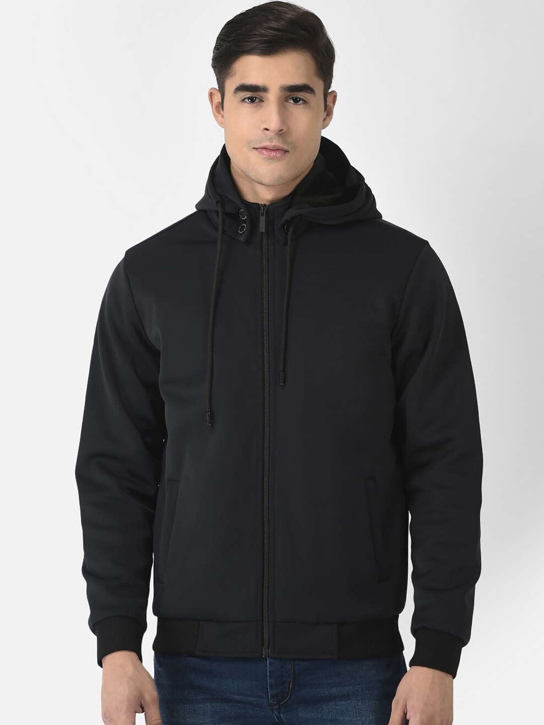 

Crimsoune Club Men Navy Blue Bomber Jacket