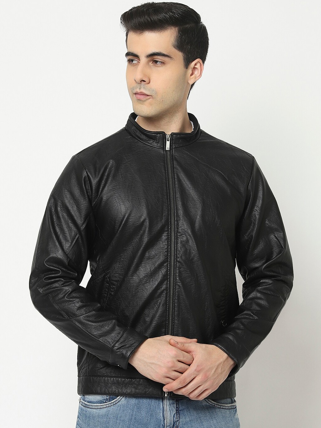 

Crimsoune Club Men Black Water Resistant Biker Jacket