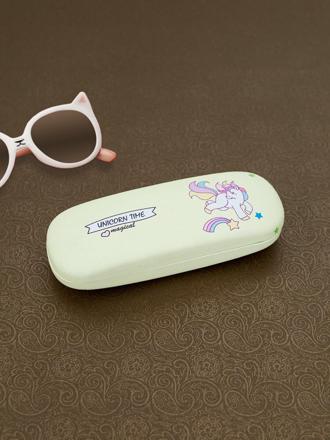 

Golden Peacock Women Green Unicorn Printed Sunglass Case Cover