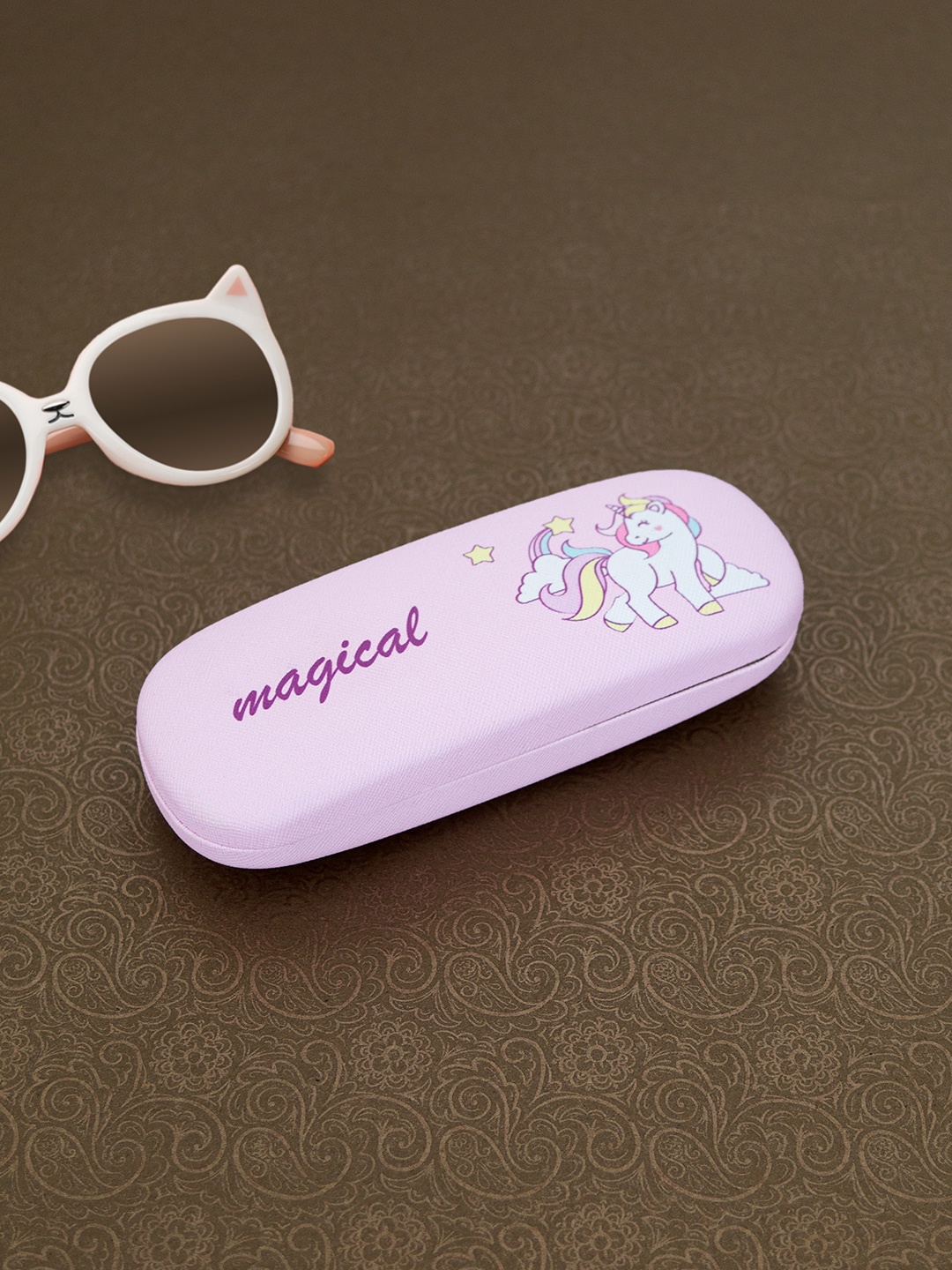 

Golden Peacock Women Pink Unicorn Printed Sunglass Case Cover