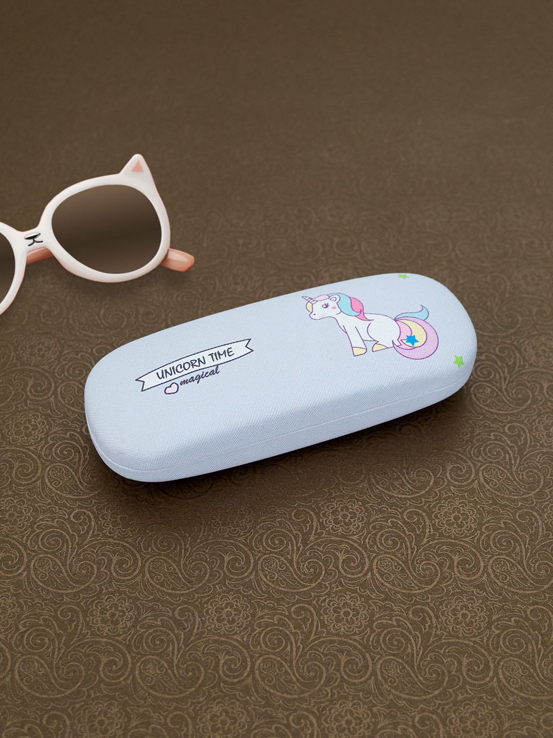 

Golden Peacock Women Grey Unicorn Printed Sunglass Case Cover