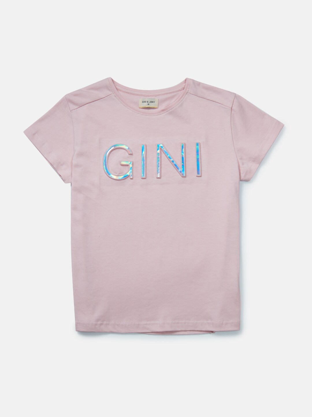 

Gini and Jony Pink Brand Logo Printed Top