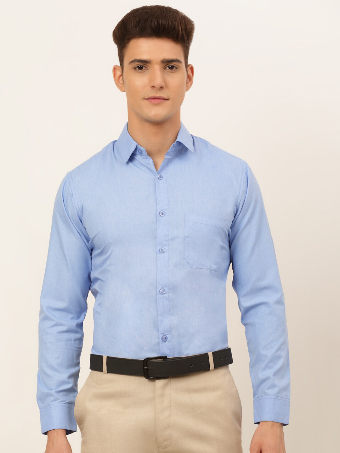 

JAINISH Men Blue Classic Formal Shirt