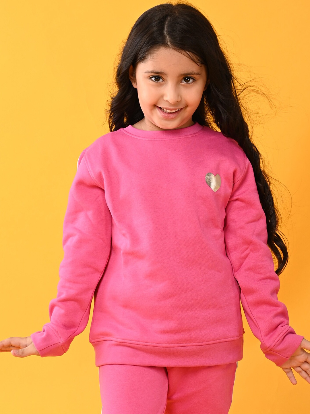 

Anthrilo Girls Pink Solid Sweatshirt