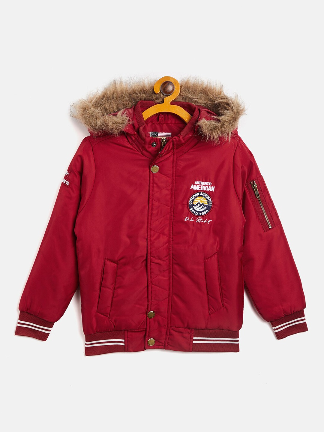 

Duke Boys Maroon Bomber with Patchwork Jacket