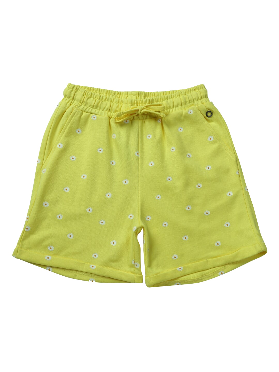 

Gini and Jony Girls Yellow Printed Shorts