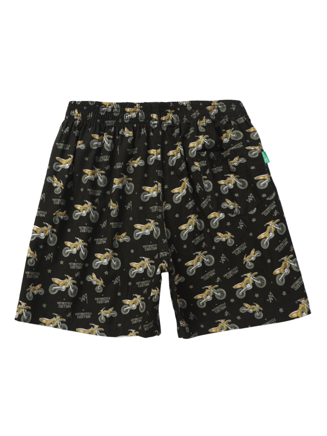 

Palm Tree Boys Black Conversational Printed Cotton Shorts