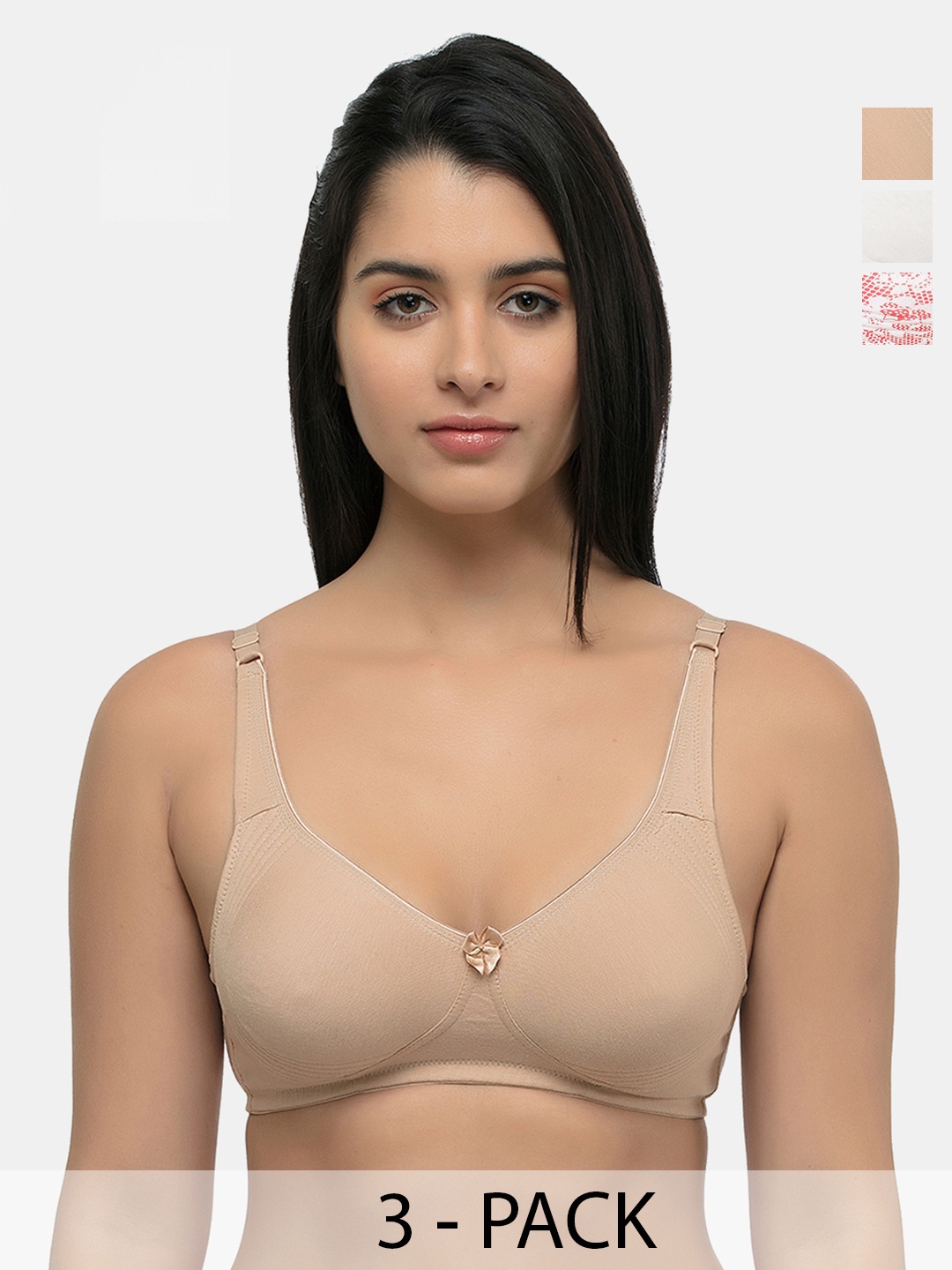 

Inner Sense Organic Cotton Non Padded Non Wired T-shirt Bra, Blue