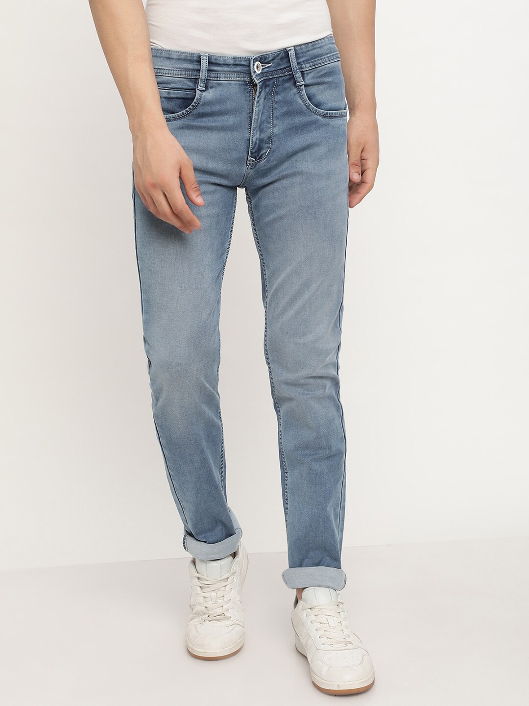 

Octave Men Blue Low Distress Stretchable Jeans