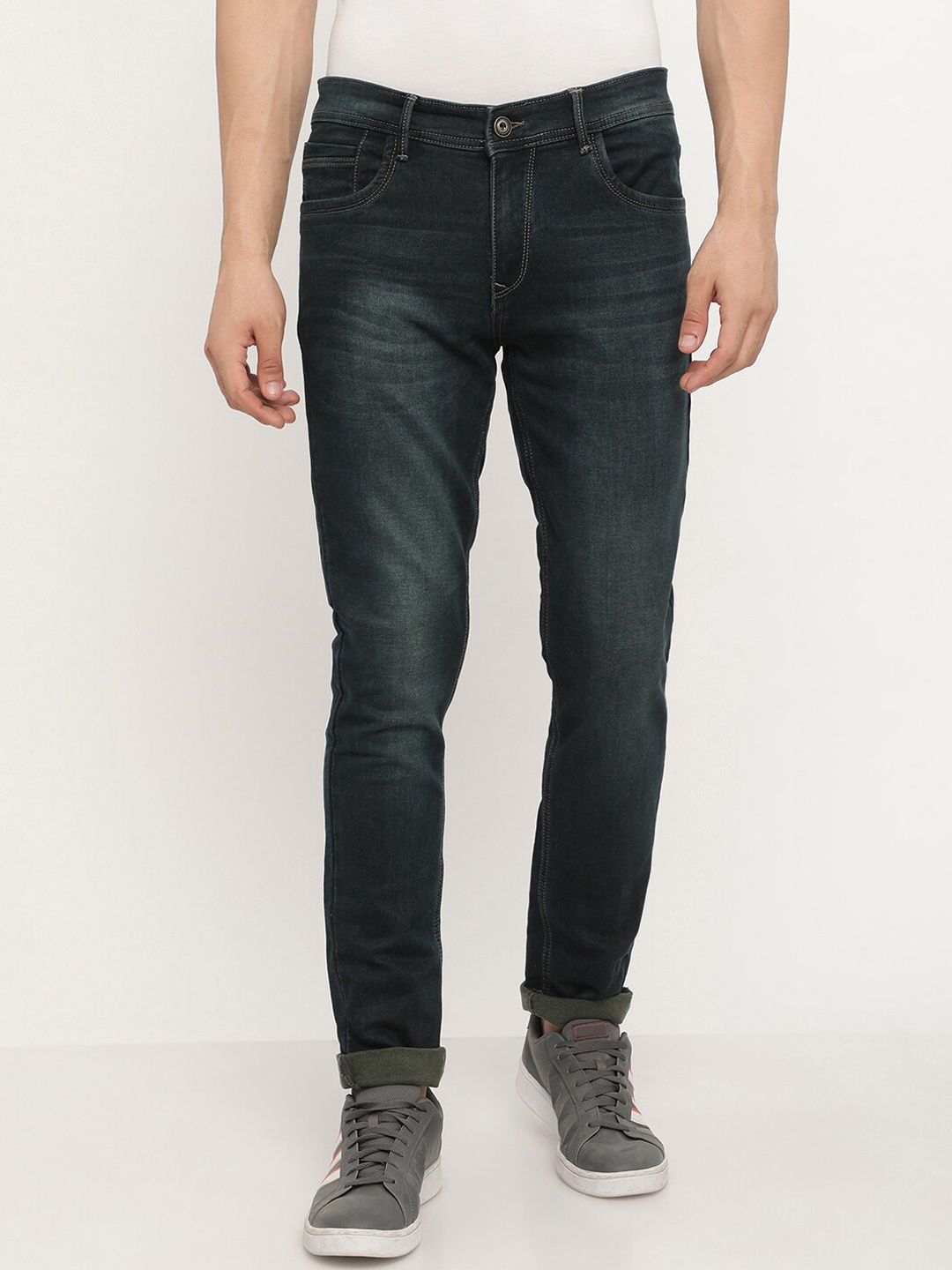 

Octave Men Navy Blue Light Fade Stretchable Jeans