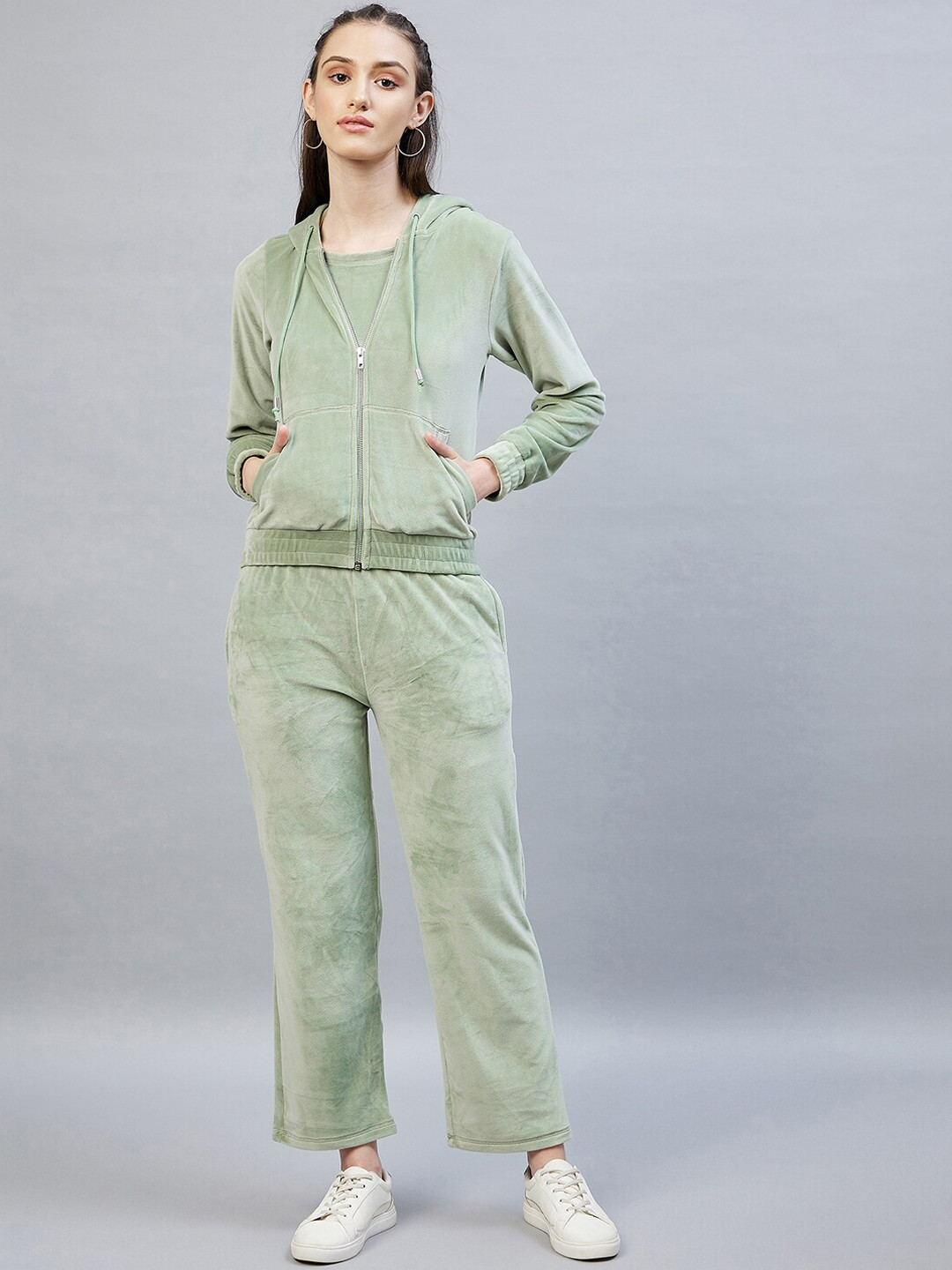 

DELAN Women Green Solid Pure Cotton Co-Ords