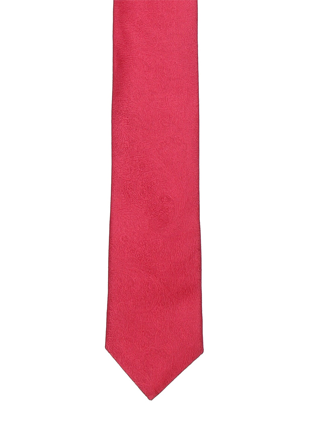 

Calvadoss Men Red Woven Design Broad Tie
