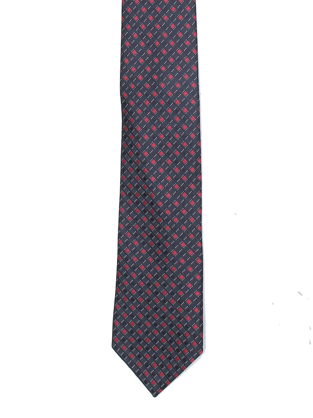 

Calvadoss Men Black & Red Checked Broad Tie