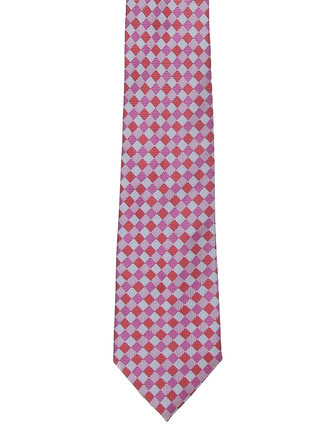 

Calvadoss Men Red & Grey Checked Broad Tie