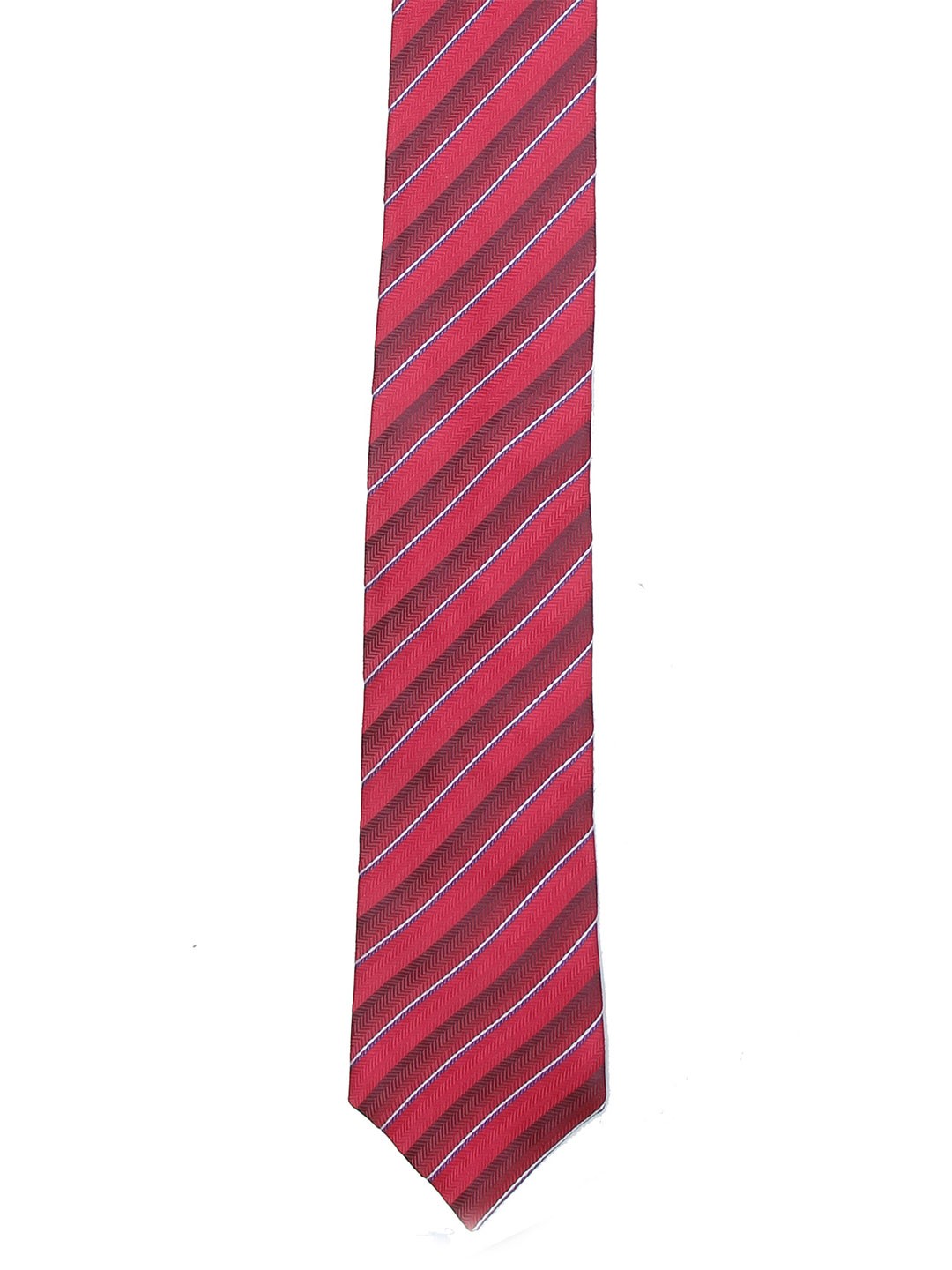 

Calvadoss Men Red & Blue Striped Broad Tie