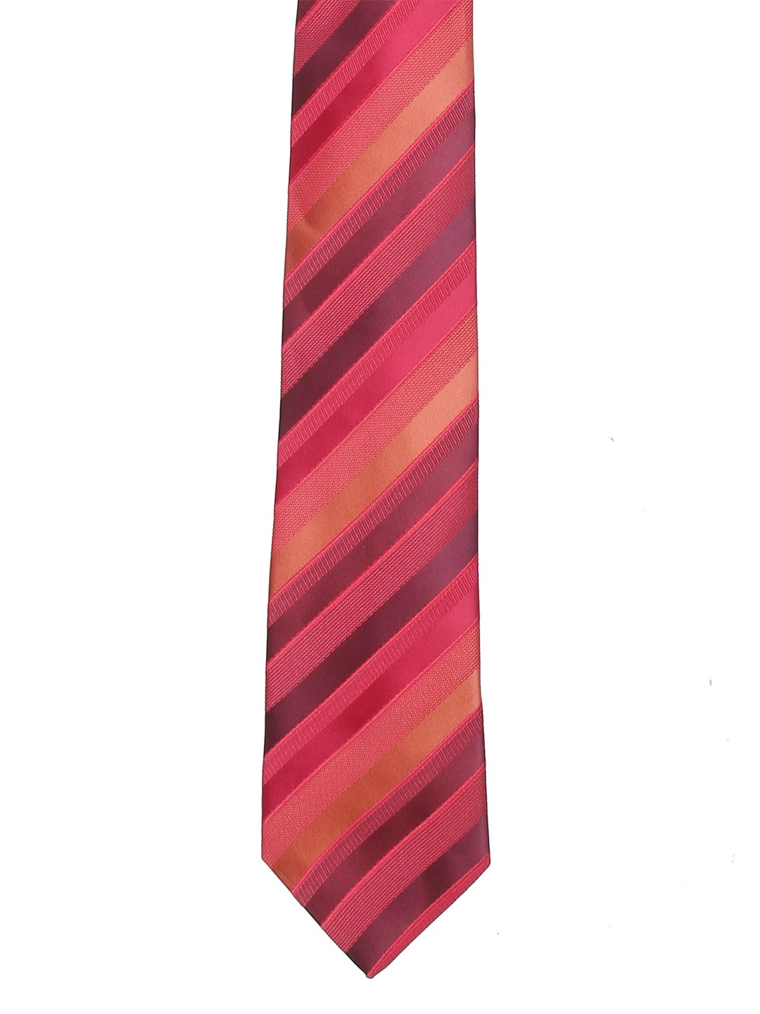 

Calvadoss Men Red & Orange Striped Broad Tie