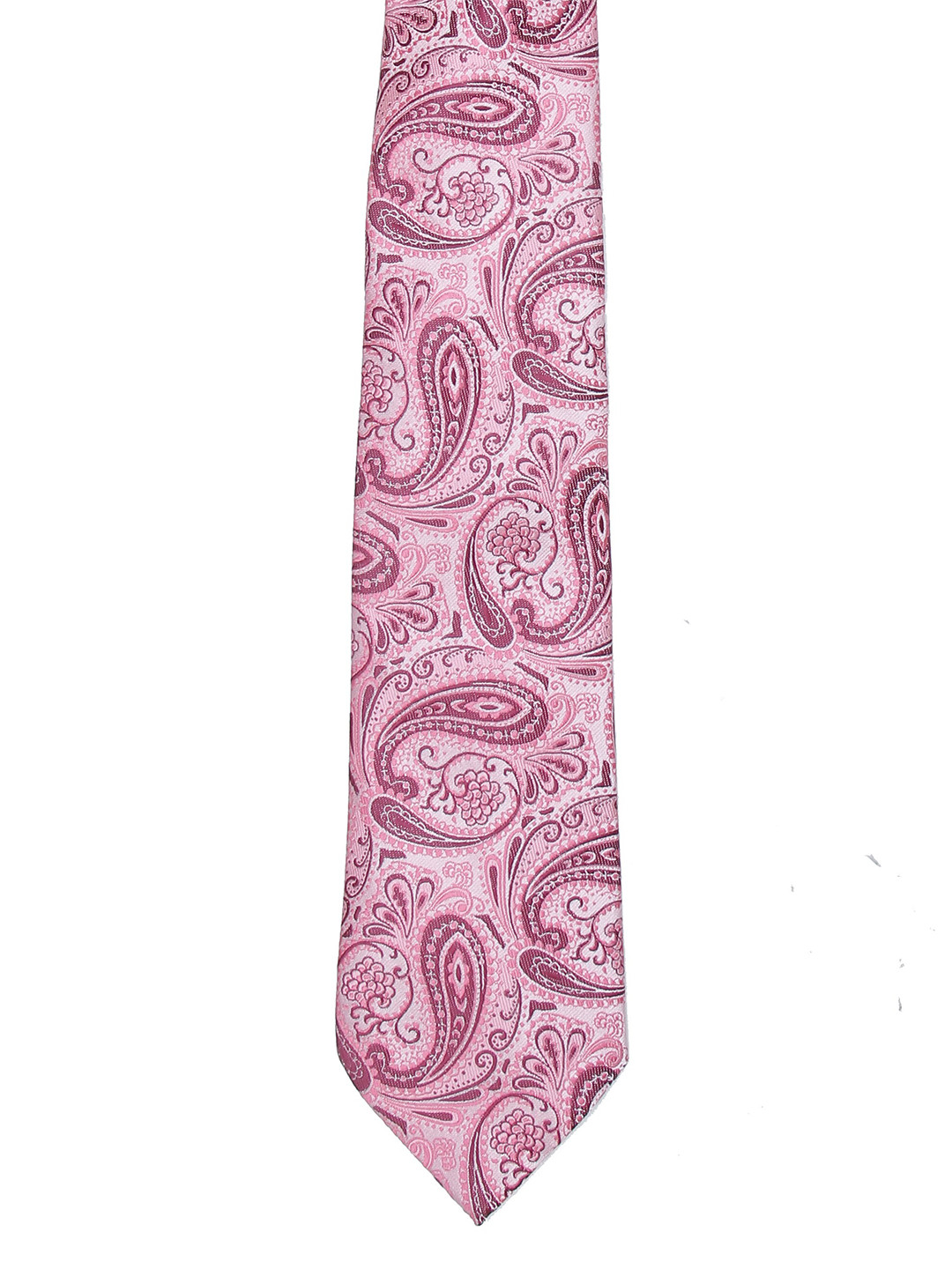 

Calvadoss Men Pink & Purple Woven Design Broad Tie