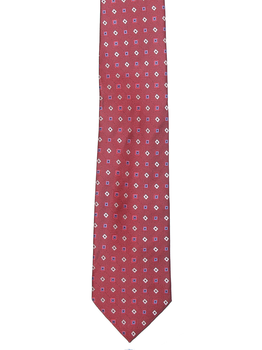 

Calvadoss Men Red & Purple Woven Design Broad Tie
